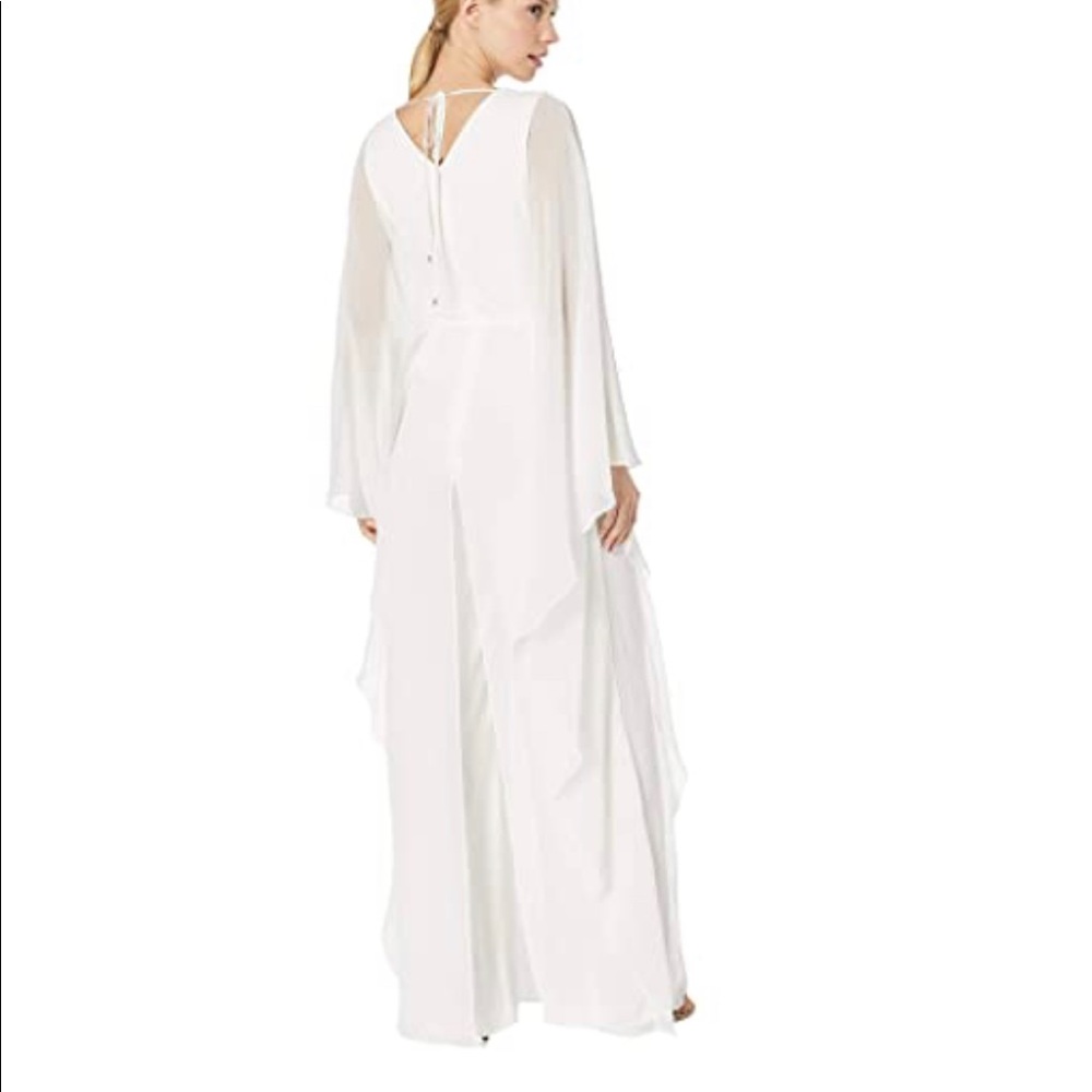 Halston Heritage White Dramatic Sleeve Jumpsuit - image 5